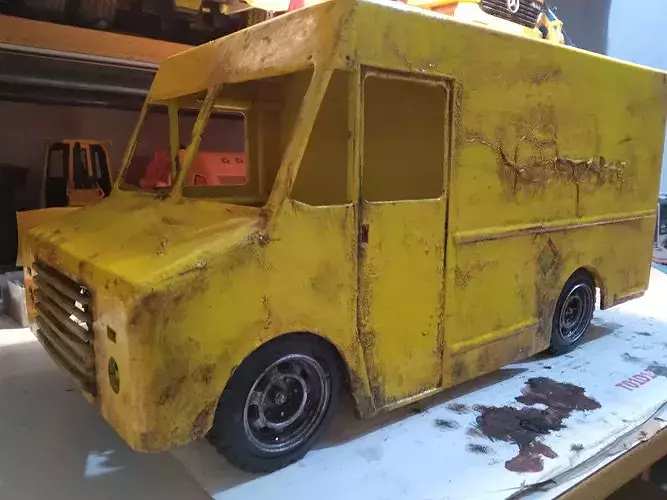 RC truck body delivery 1 10 scale 3D print model 7