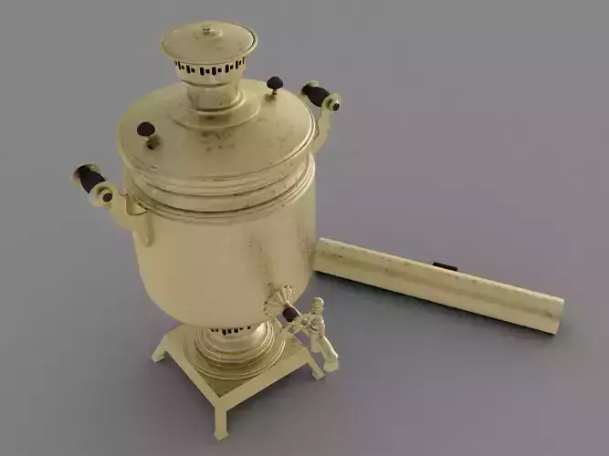 Russian  Samovar teapot model gold