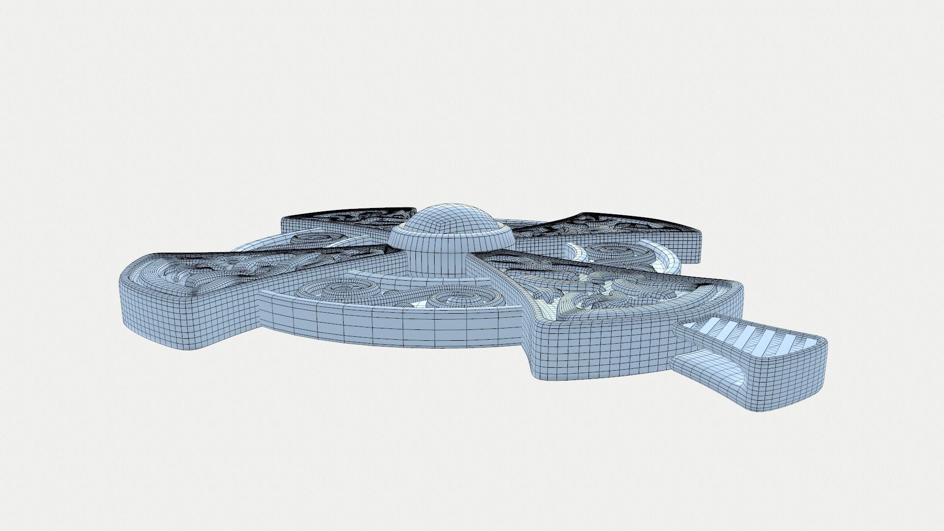 Gold Cross Insignia Decoration 3D model_9