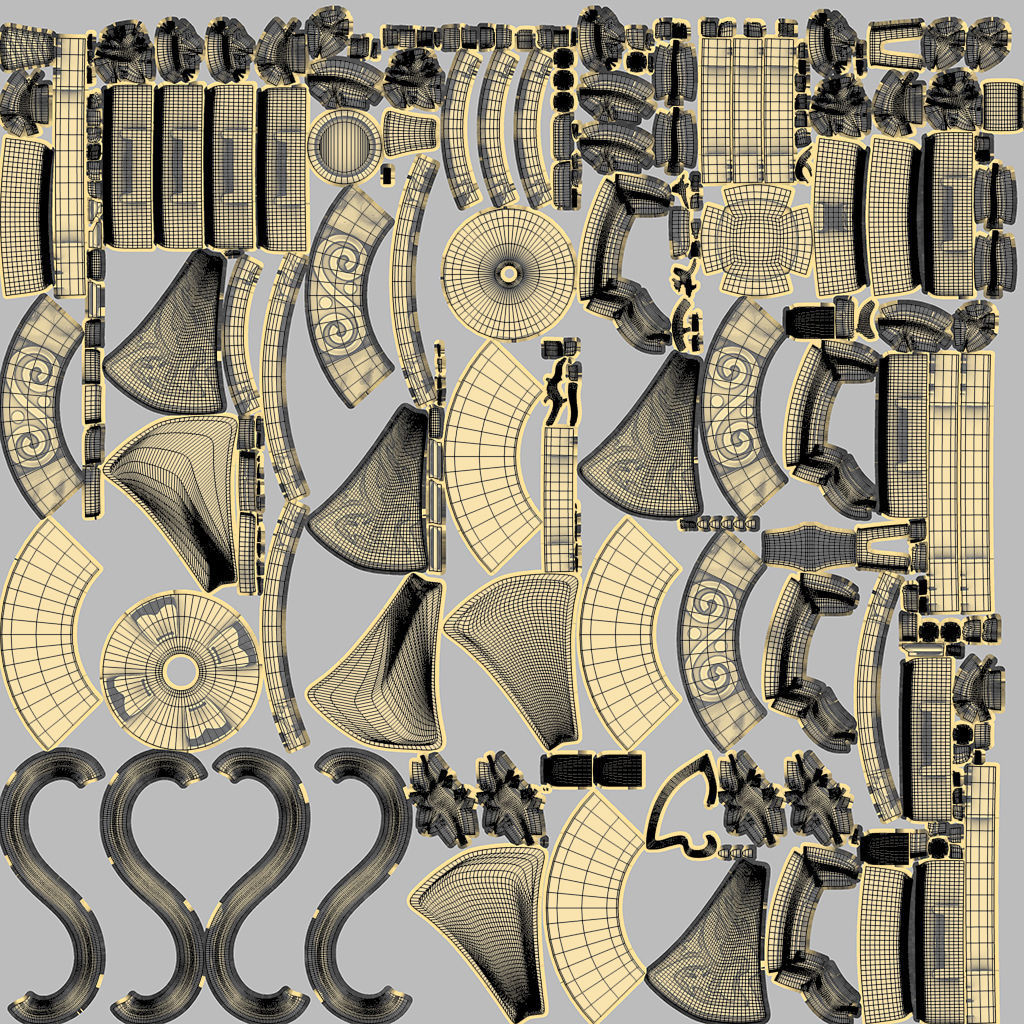 Gold Cross Insignia Decoration 3D model_12
