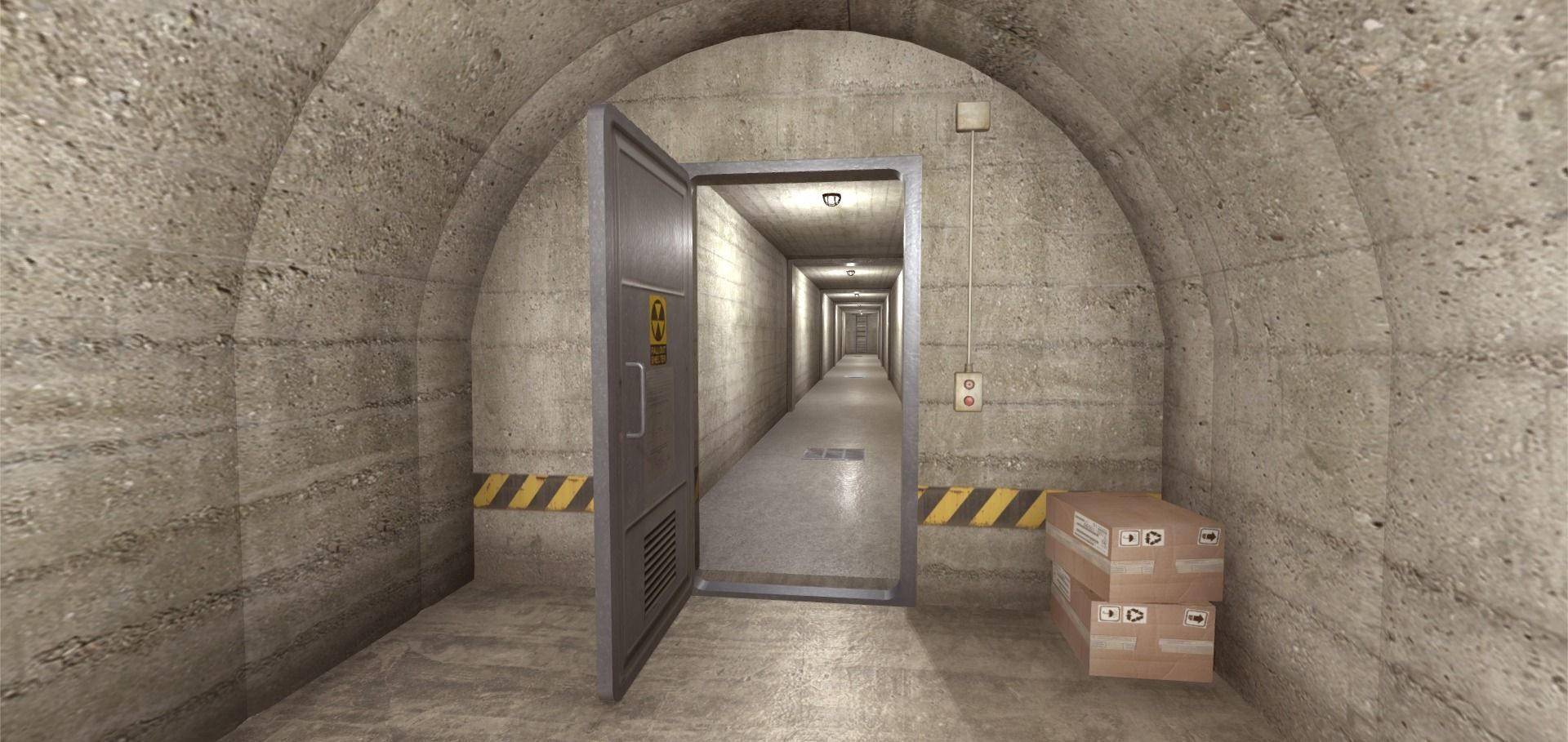 Survival Bunker Low-poly 3D model_10