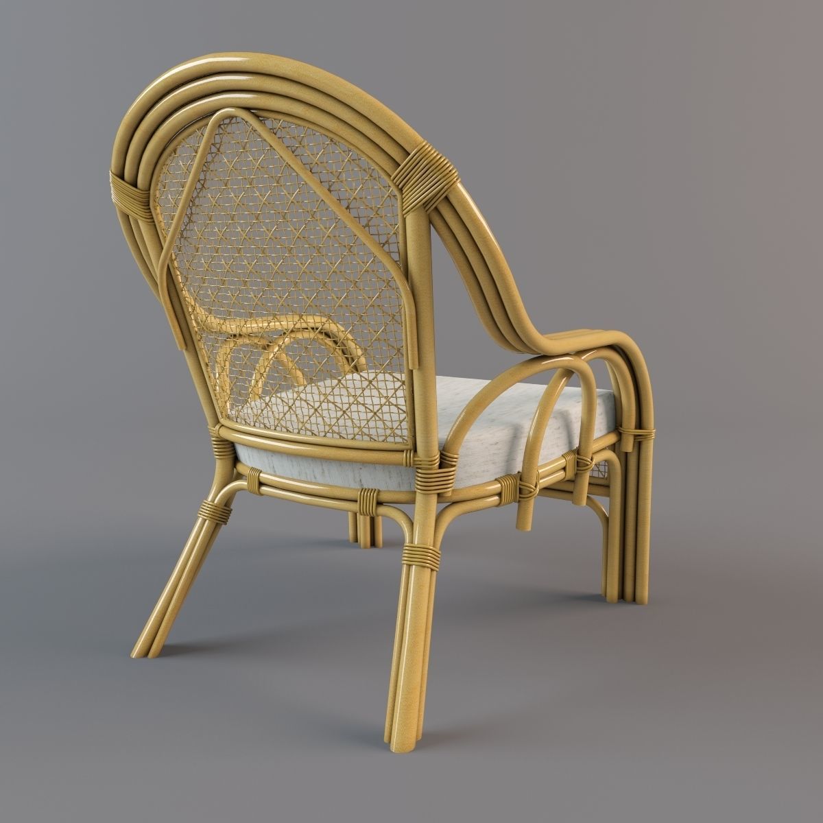 Rotang-01 rattan lounge chair 3D model_3