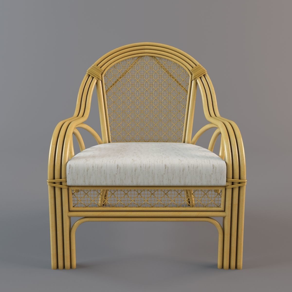 Rotang-01 rattan lounge chair 3D model_2