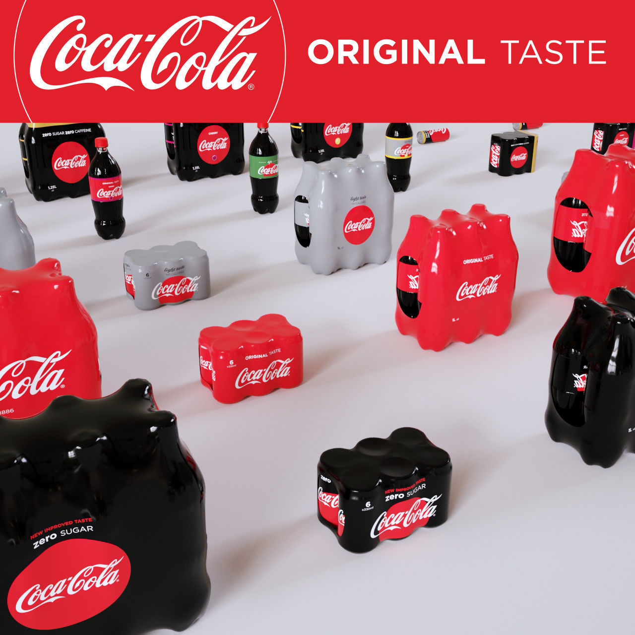 Coca Cola Pack 3D model_3