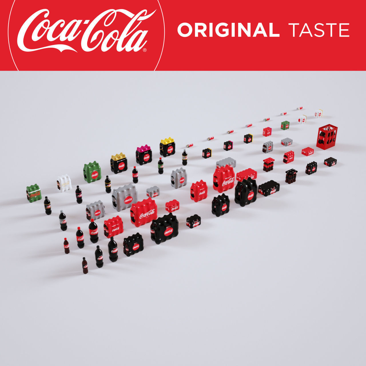 Coca Cola Pack 3D model_1