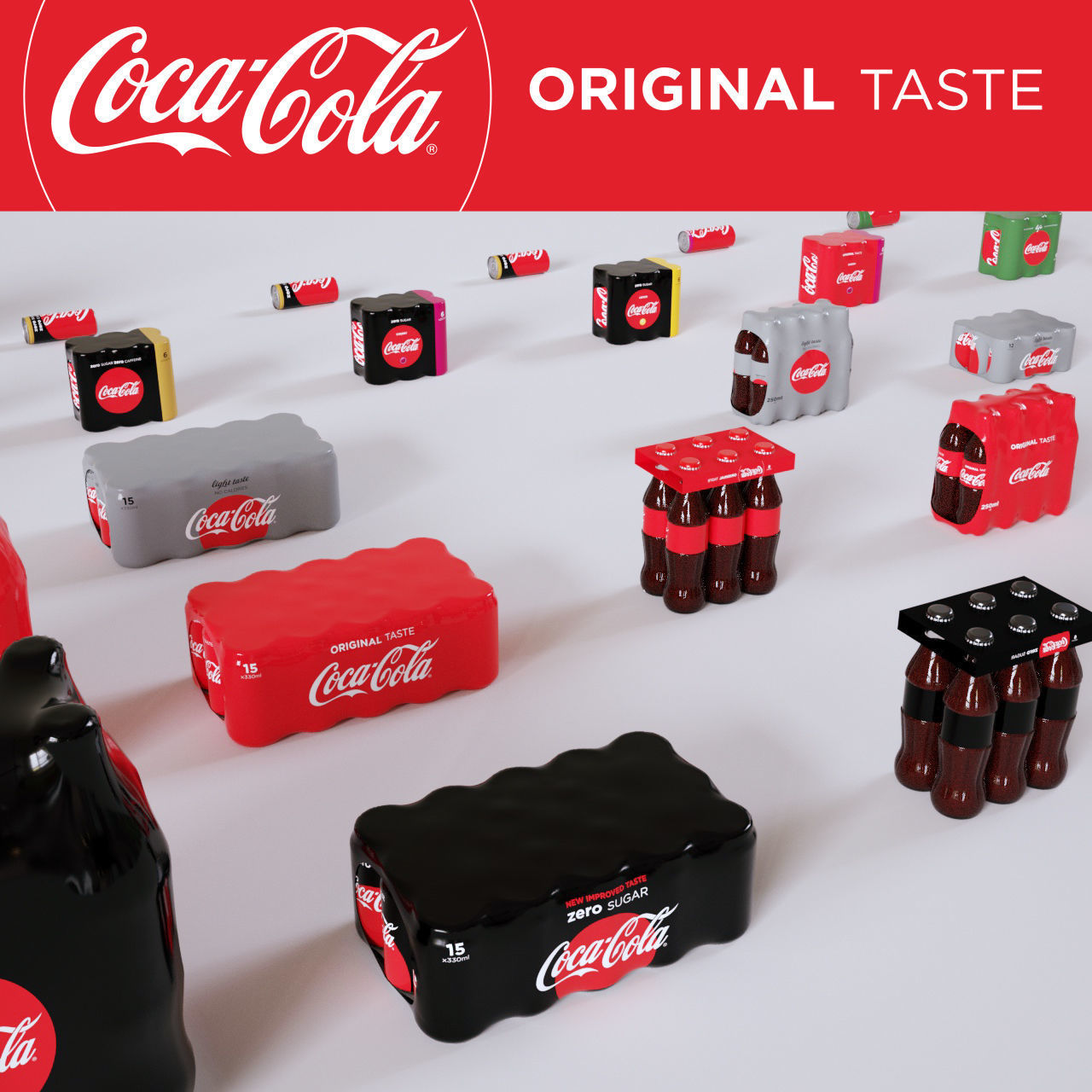 Coca Cola Pack 3D model_2