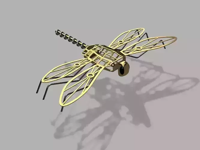 Steampunk Dragonfly 3D print model Steampunk Dragonfly 3D print model