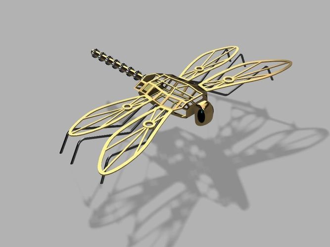 Steampunk Dragonfly 3D print model