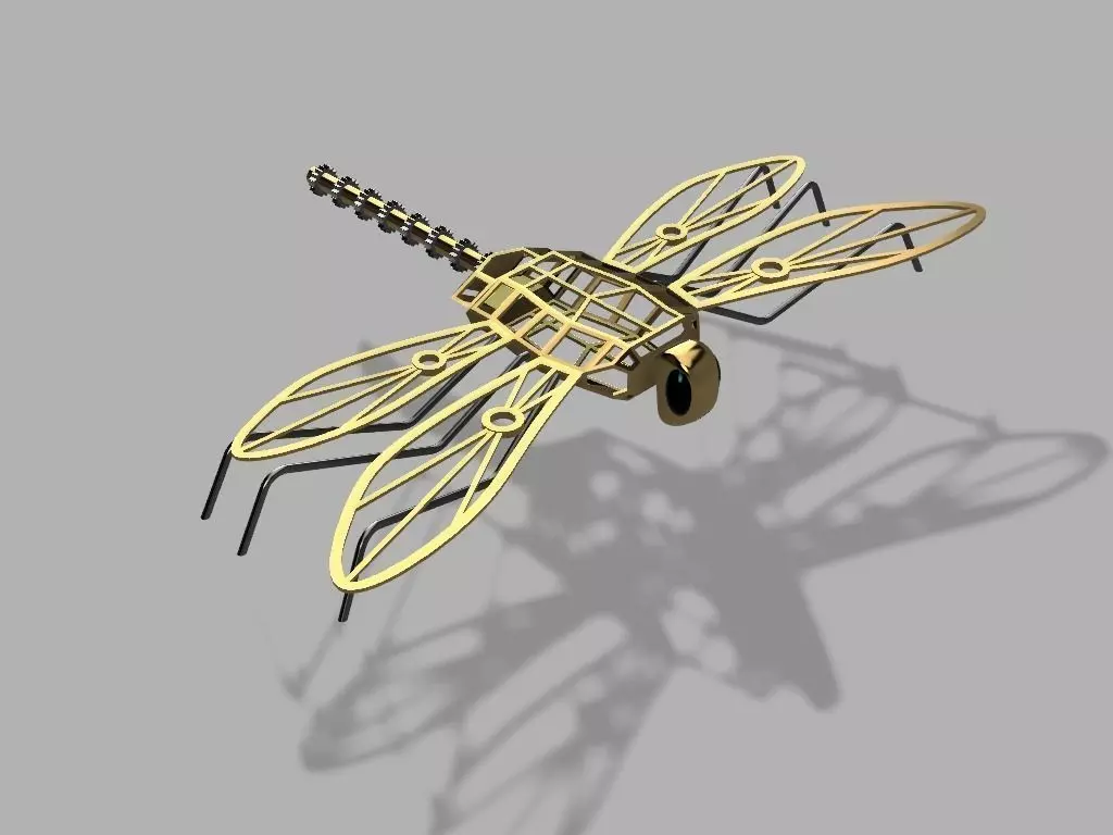 Steampunk Dragonfly 3D print model_0