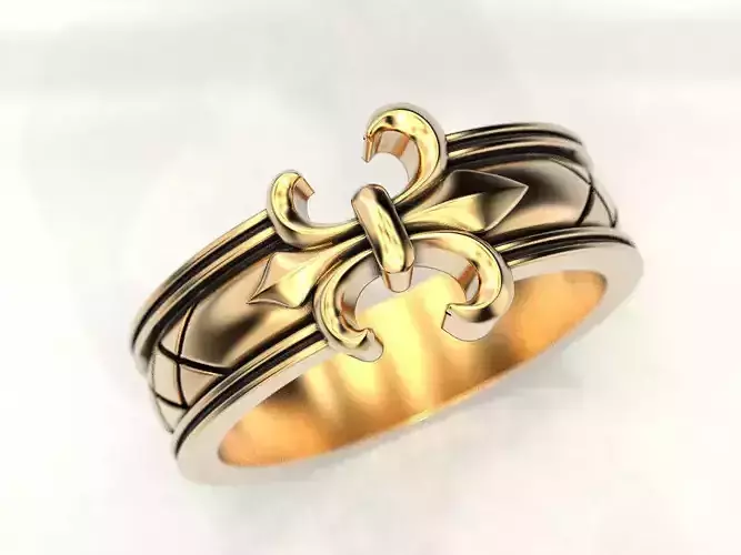 Ring with a heraldic lily