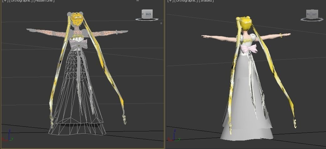 serenity sailor moon VR - AR - low-poly 3D model Low-poly 3D model_1