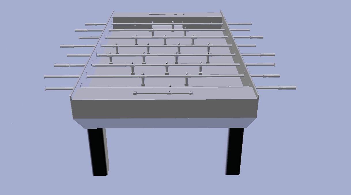 Realistic Foosball table 3D model_7
