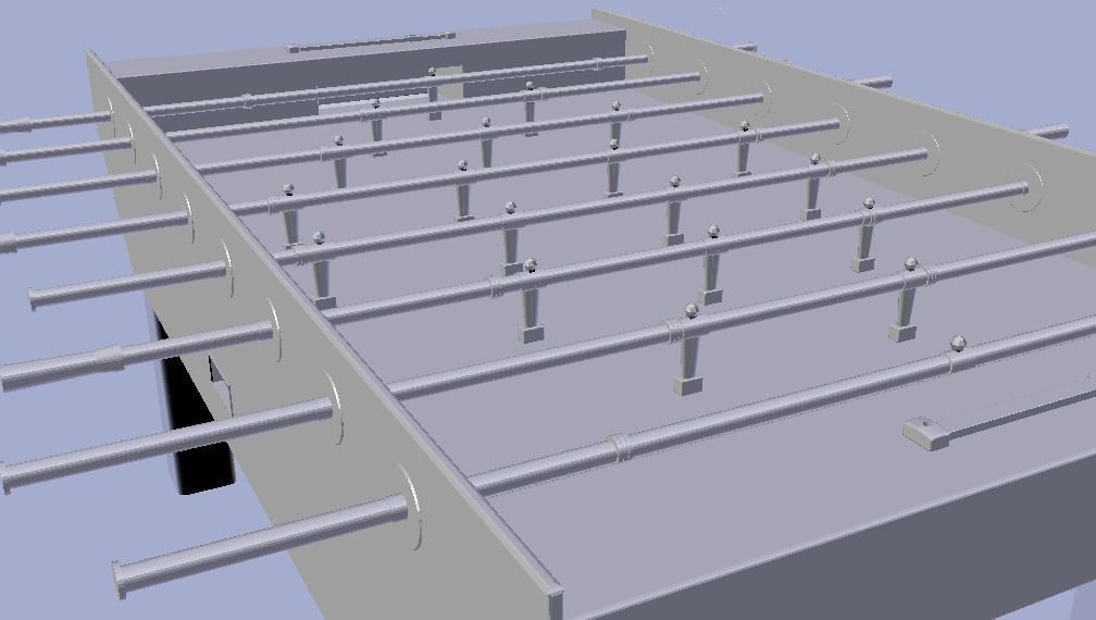 Realistic Foosball table 3D model_3