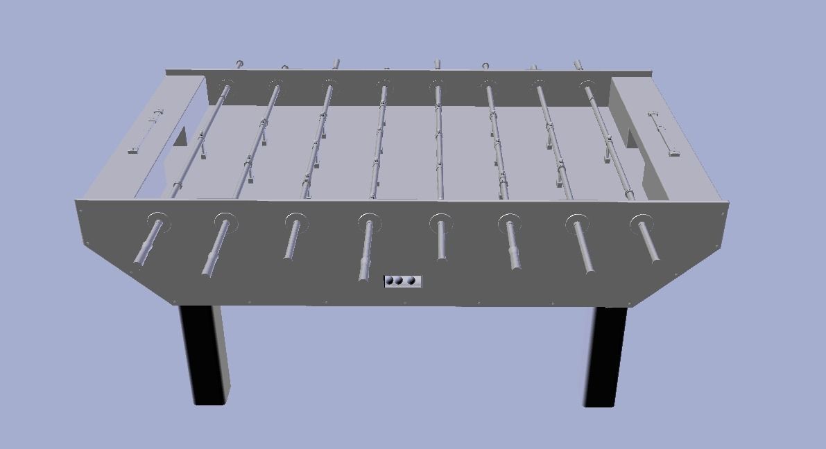 Realistic Foosball table 3D model_5