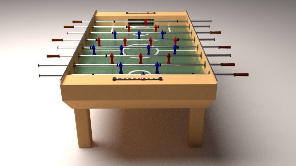 Realistic Foosball table 3D model_6