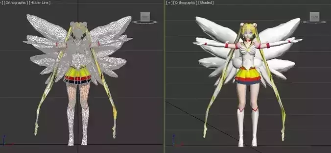 eternal sailor moon VR - AR - low-poly 3D model