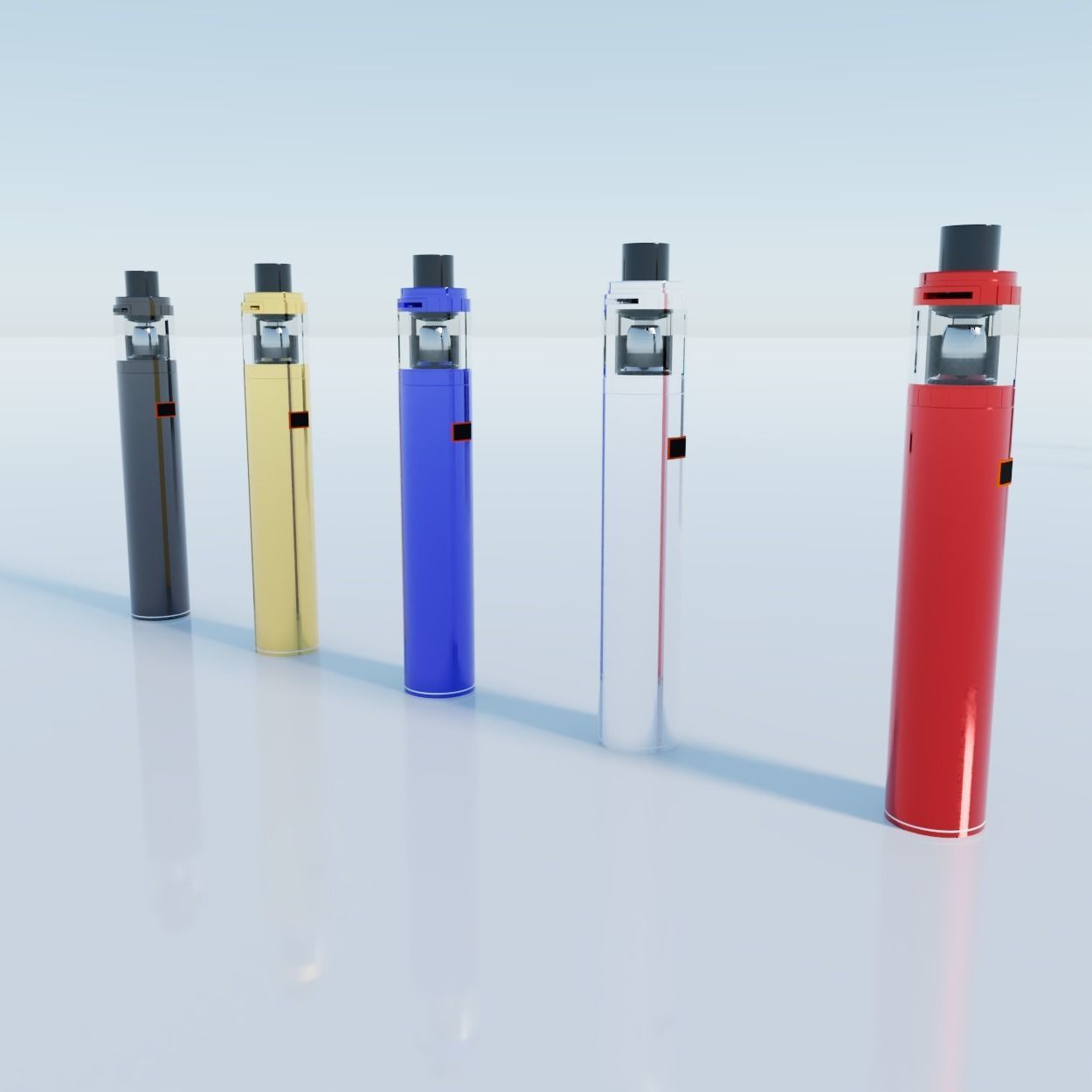 Electronic Cigarette vape mod Low-poly 3D model_2