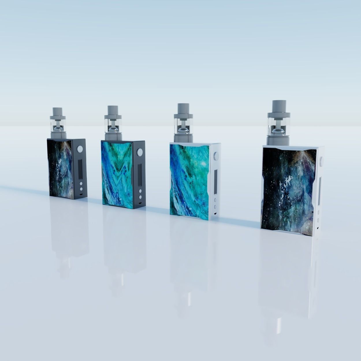 Electronic Cigarette vape mod Low-poly 3D model_6