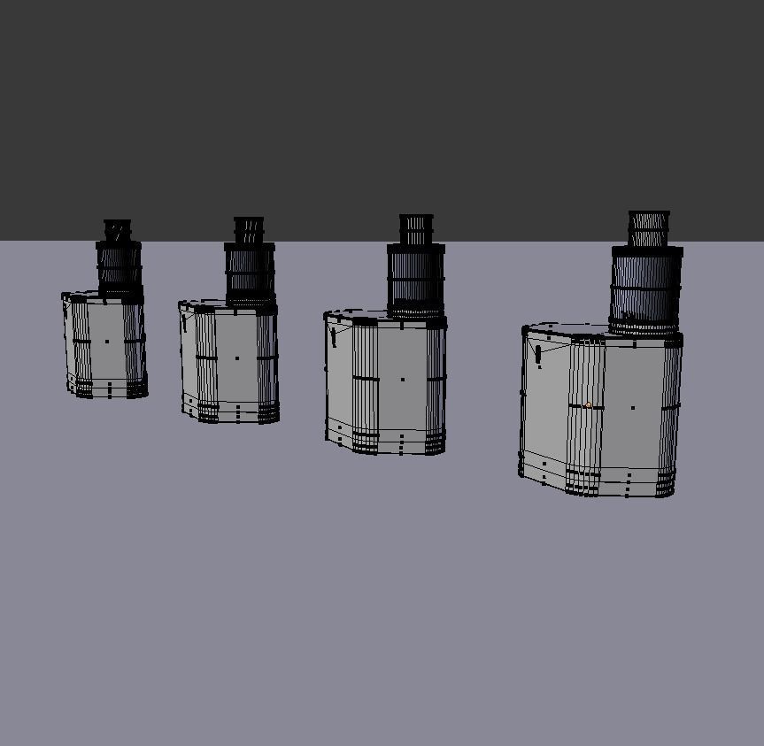 Electronic Cigarette vape mod Low-poly 3D model_5