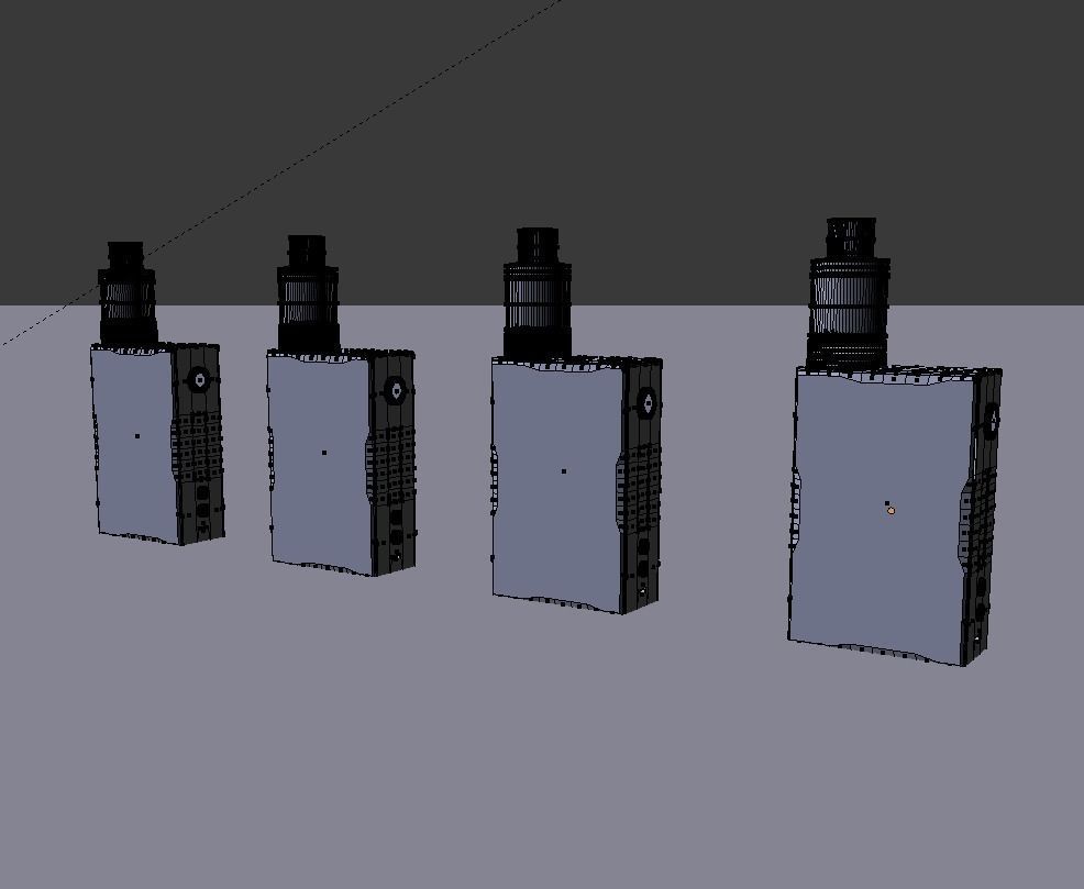 Electronic Cigarette vape mod Low-poly 3D model_7
