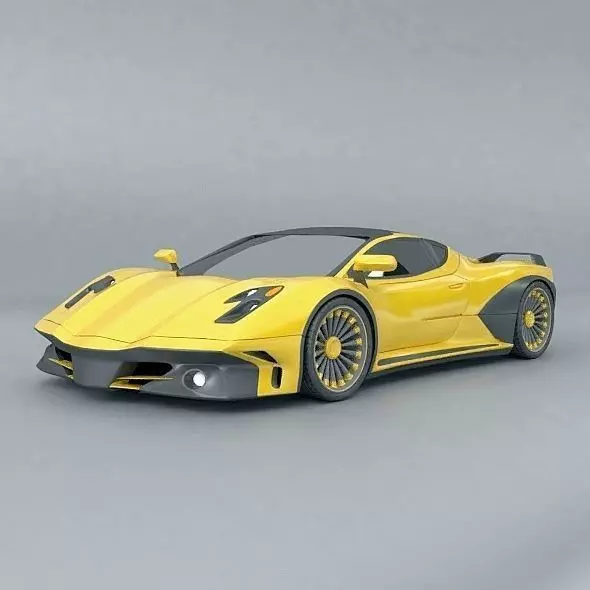 Hyperwasp supercar concept 3D model_0