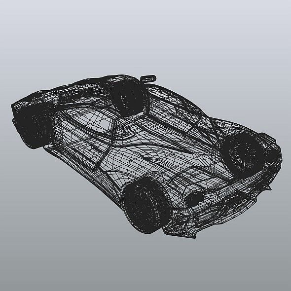 Hyperwasp supercar concept 3D model_15