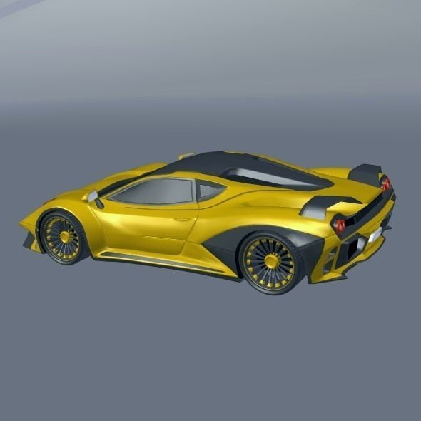 Hyperwasp supercar concept 3D model_12