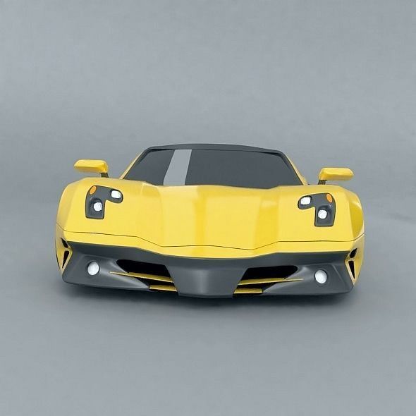 Hyperwasp supercar concept 3D model_10