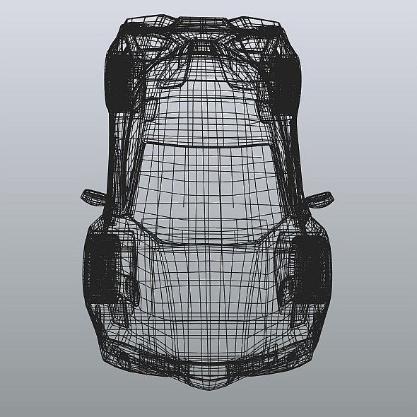 Hyperwasp supercar concept 3D model_14