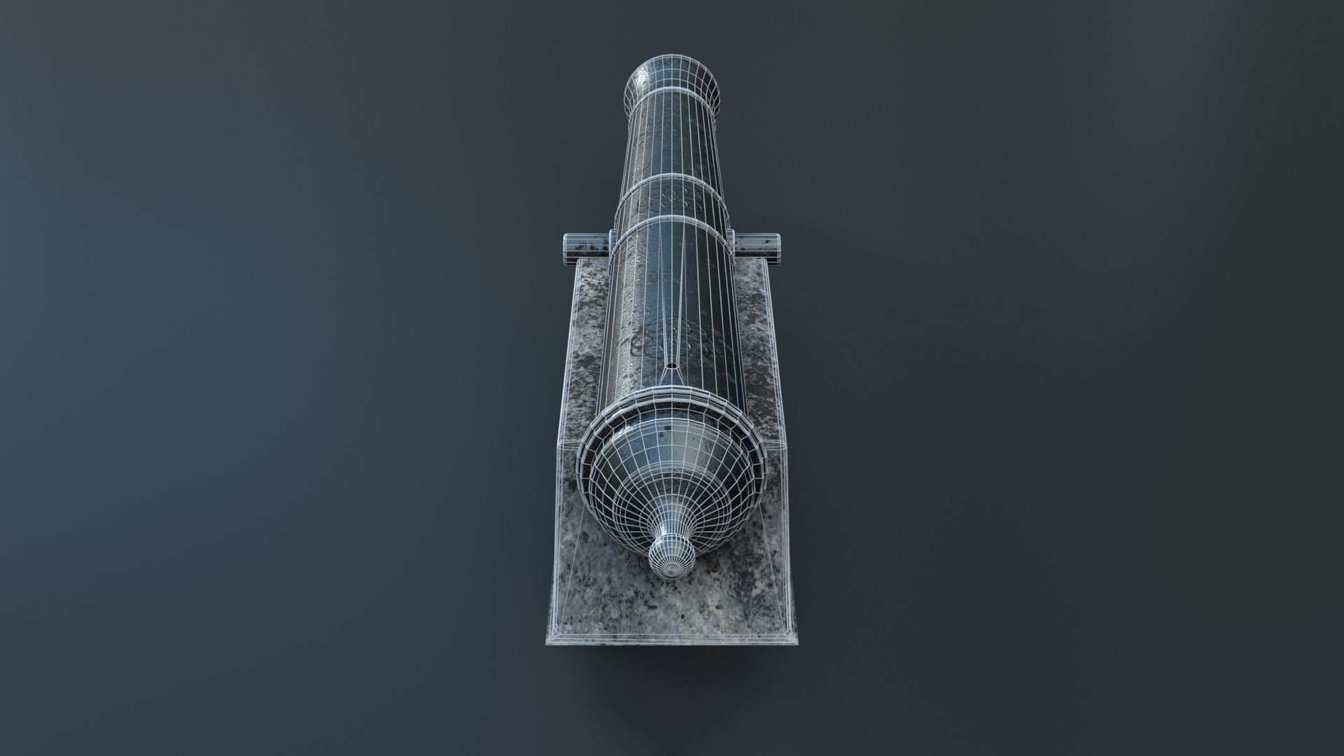 Medieval Fortress Cannon PBR 3D model_8