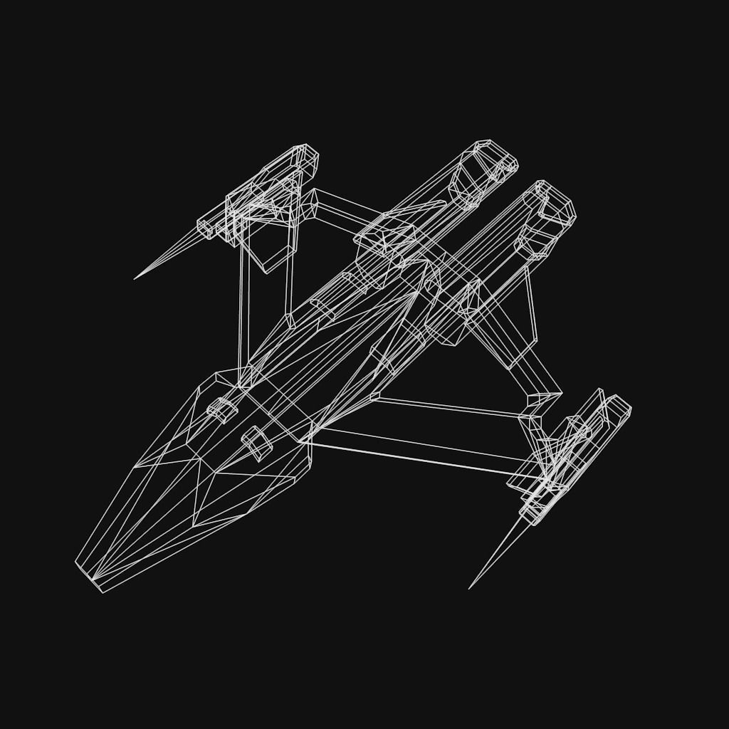 Low Poly Spaceship collection Low-poly 3D model_30