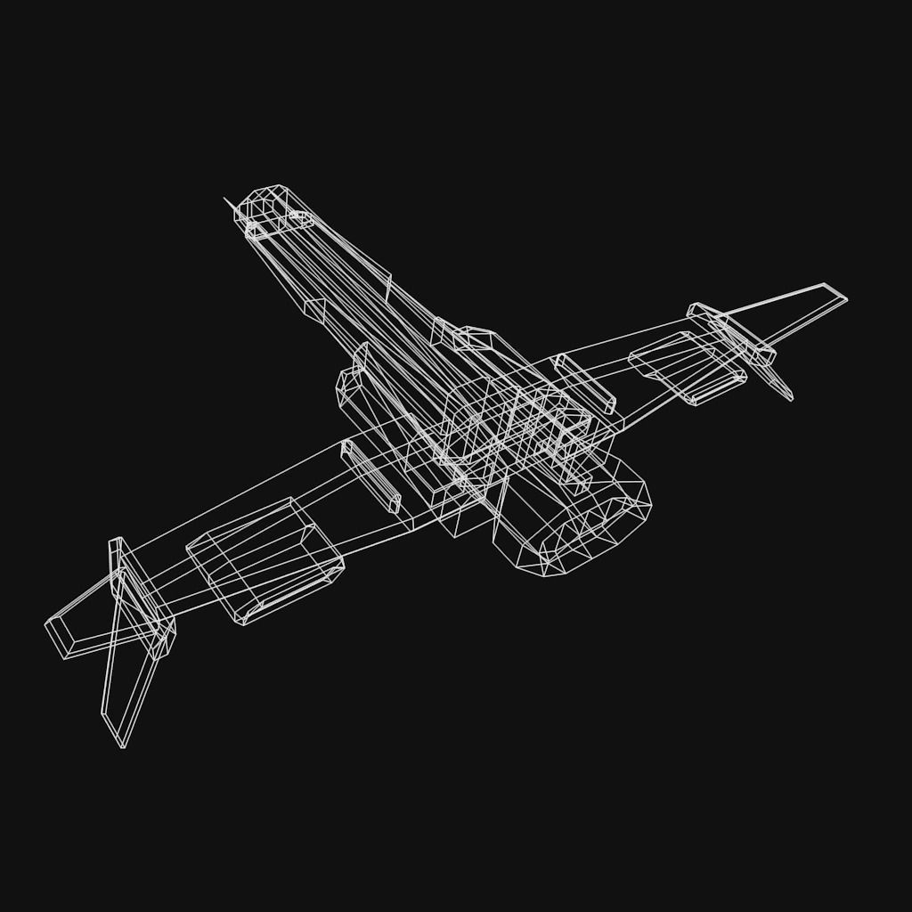 Low Poly Spaceship collection Low-poly 3D model_38