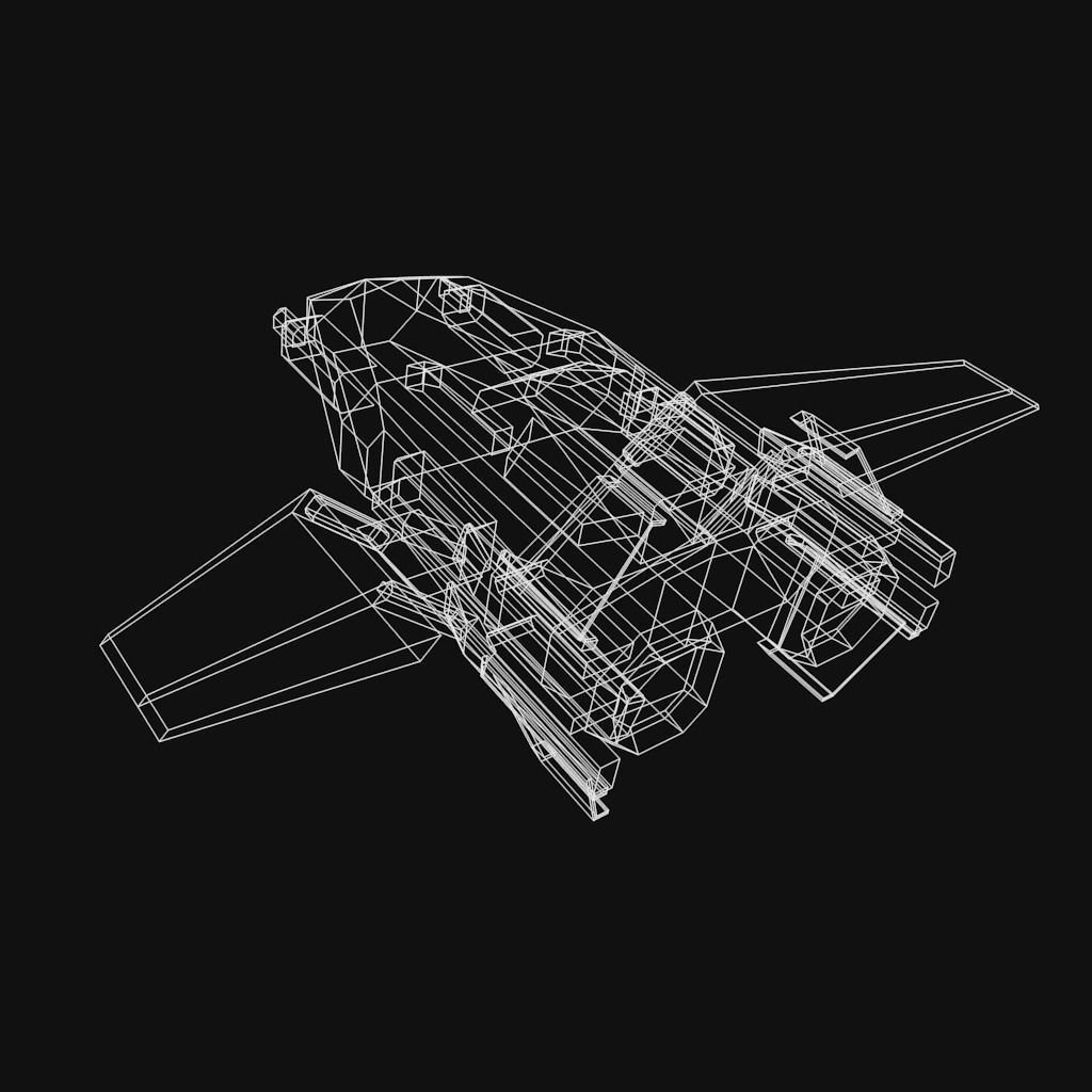 Low Poly Spaceship collection Low-poly 3D model_36