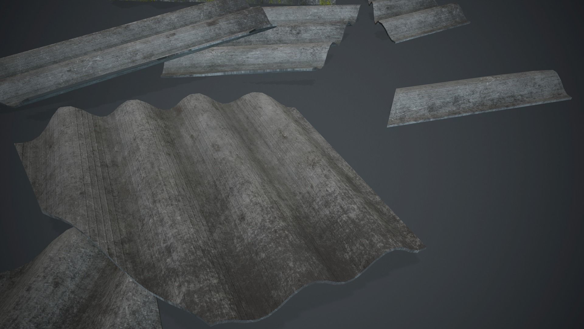 Old Slate PBR Game Ready Low-poly 3D model_10