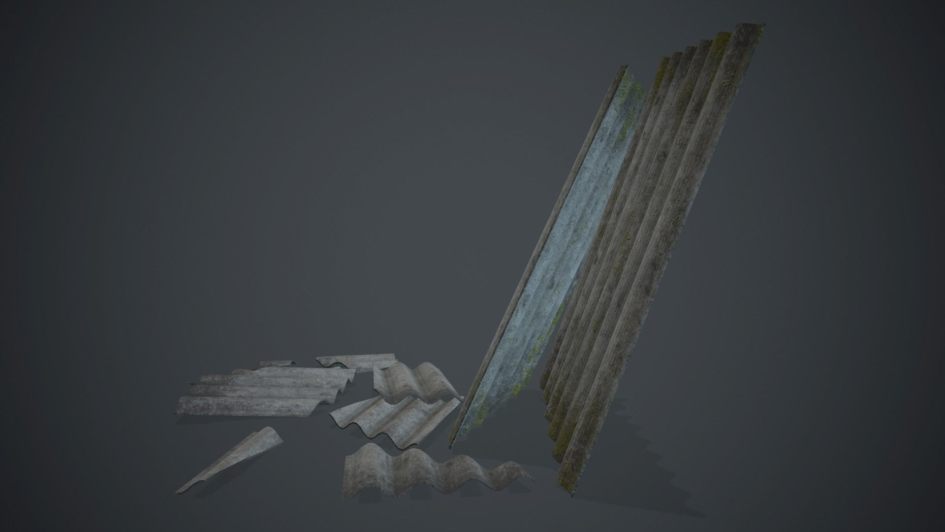 Old Slate PBR Game Ready Low-poly 3D model_4