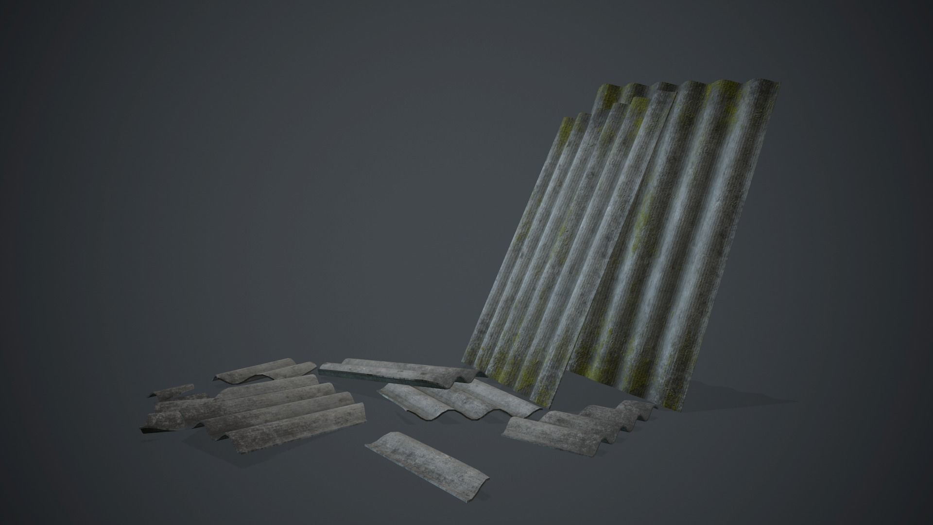 Old Slate PBR Game Ready Low-poly 3D model_6