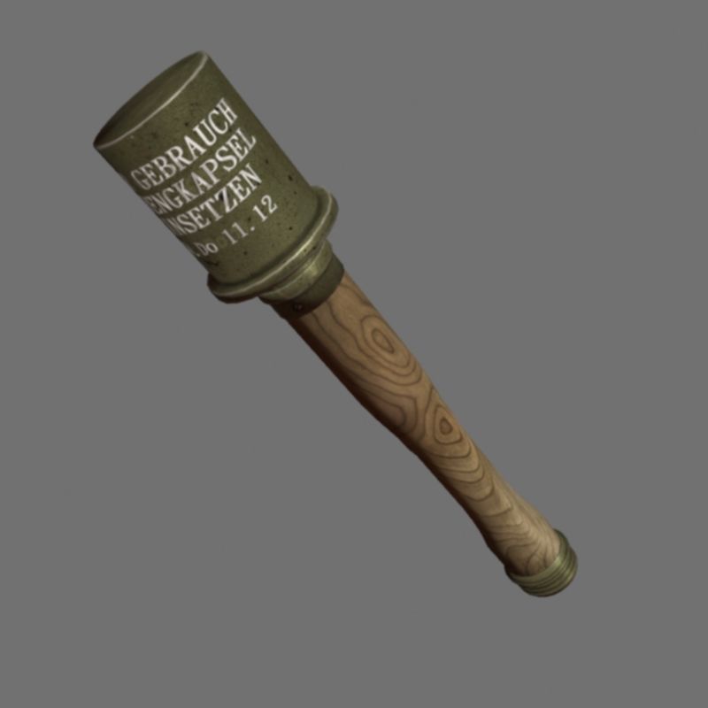 grenade WW2 Low-poly 3D model_2