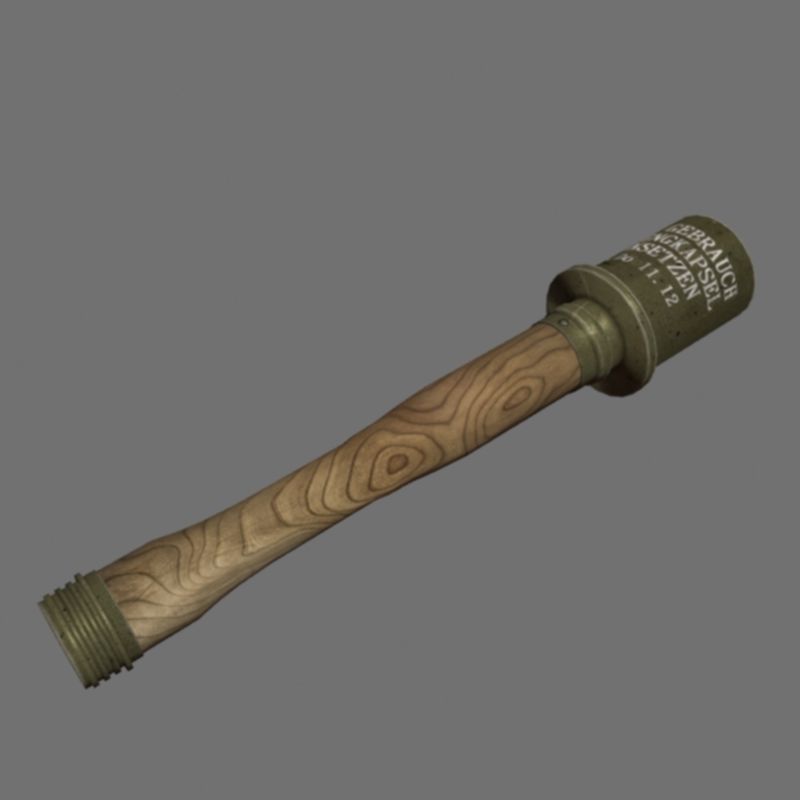 grenade WW2 Low-poly 3D model_7