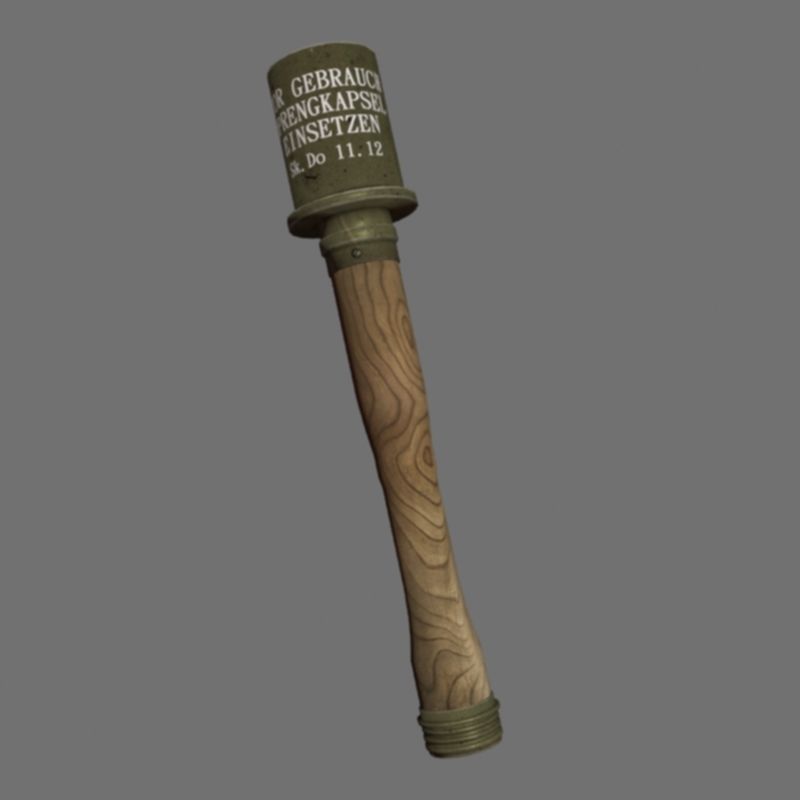 grenade WW2 Low-poly 3D model_5