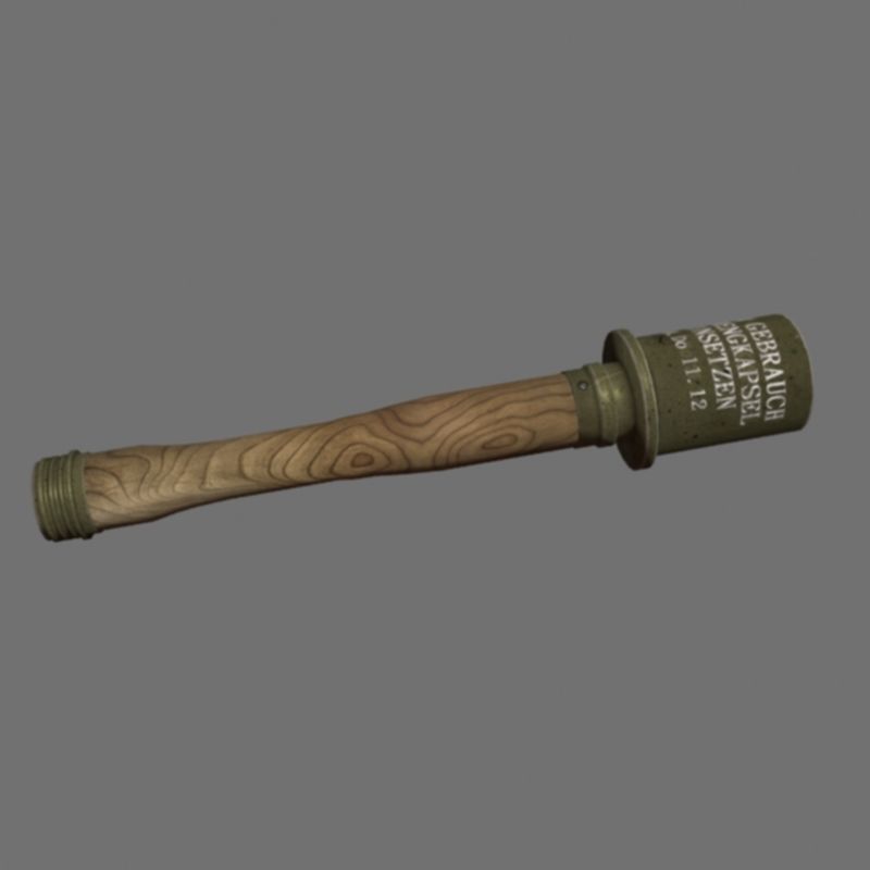 grenade WW2 Low-poly 3D model_4