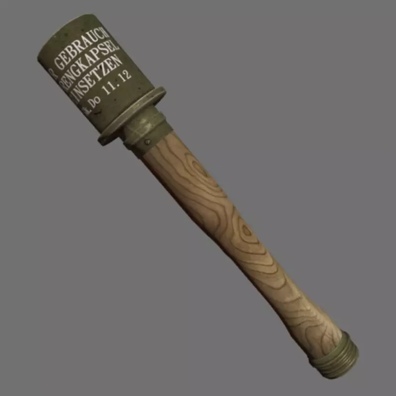 grenade WW2 Low-poly 3D model_0