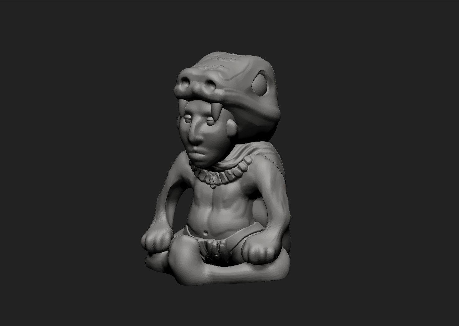 Mayan Sculpture 2 3D print model_4