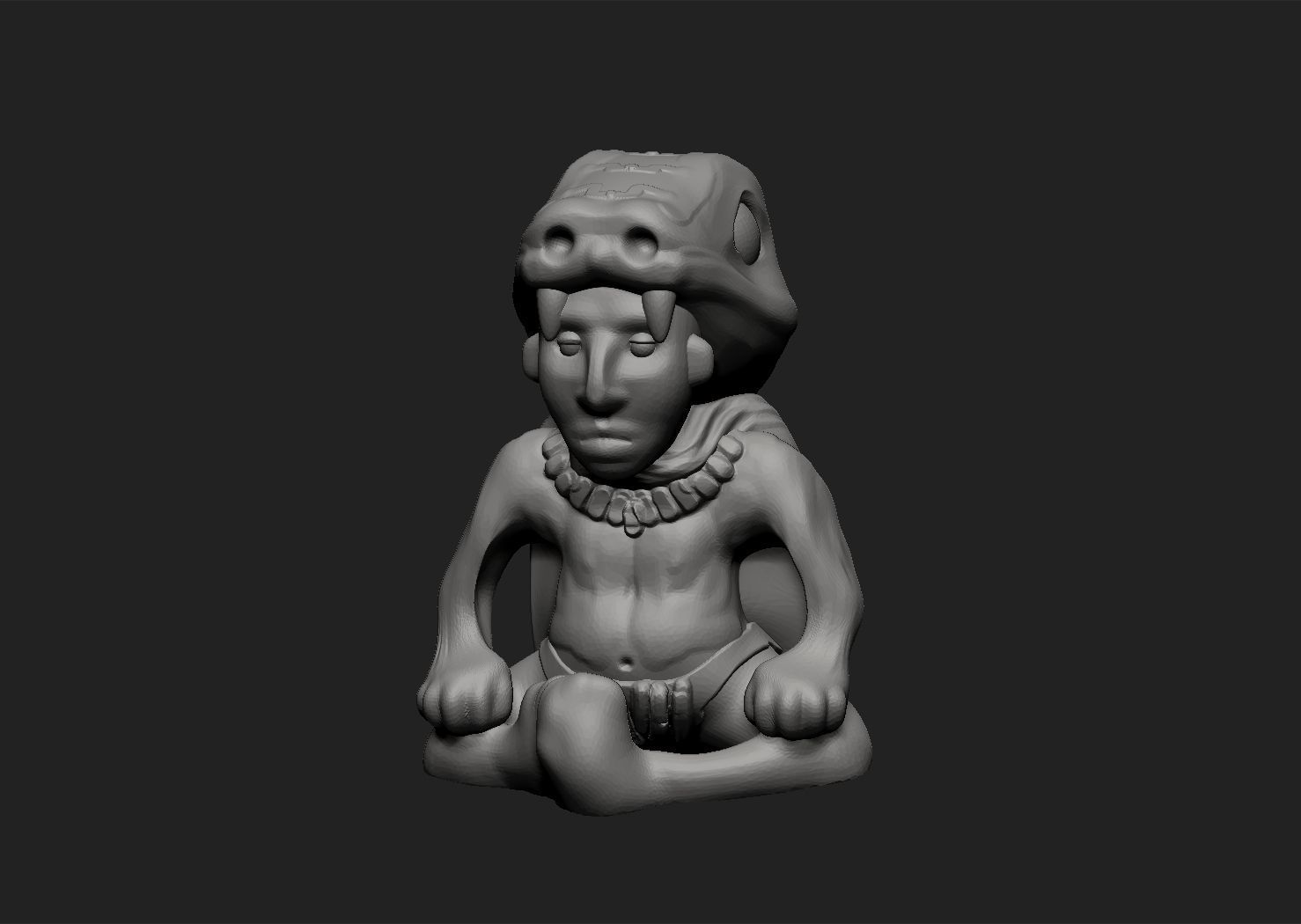 Mayan Sculpture 2 3D print model_3