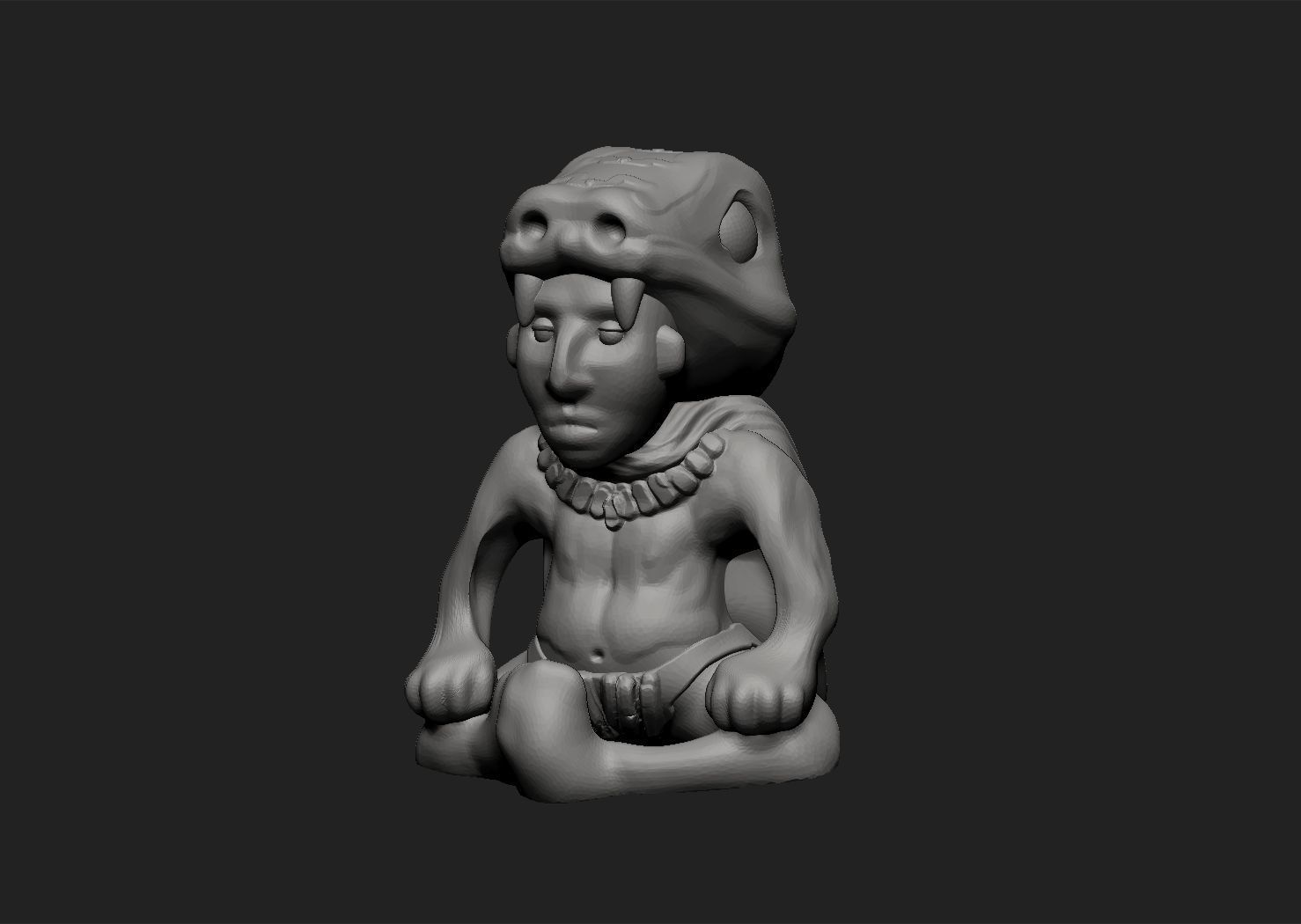 Mayan Sculpture 2 3D print model_2