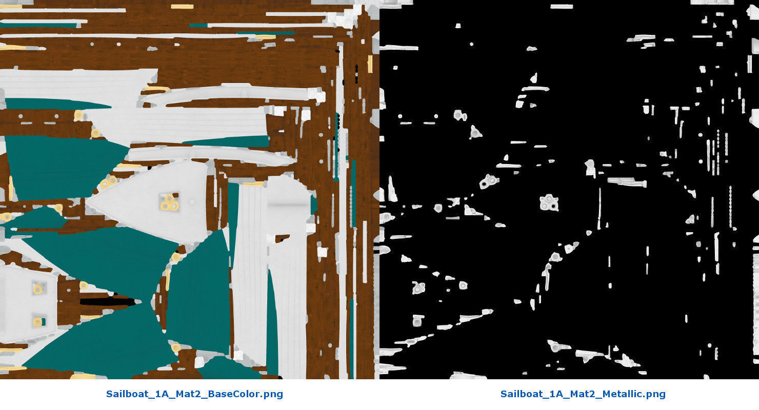 Sailboat 1A Low-poly 3D model_24