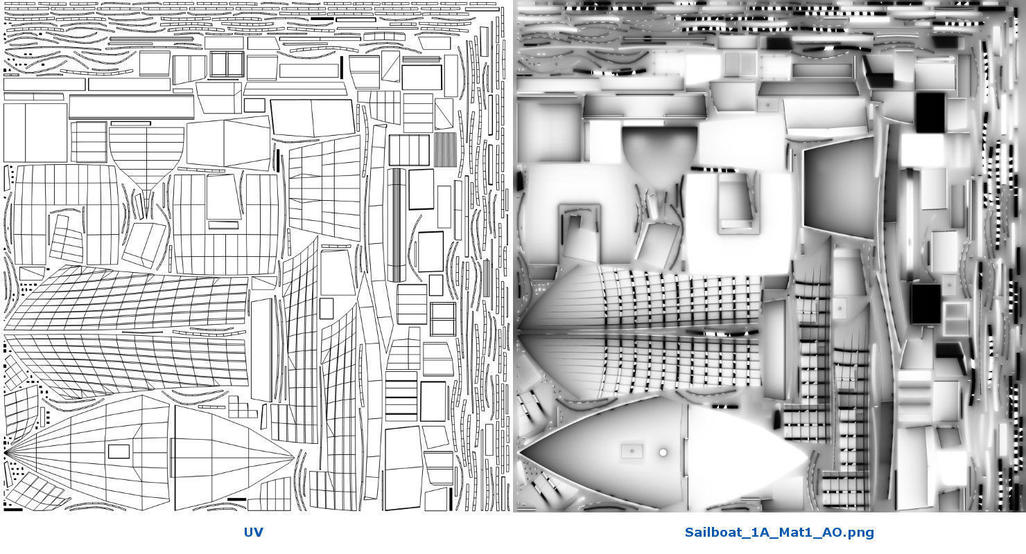 Sailboat 1A Low-poly 3D model_20