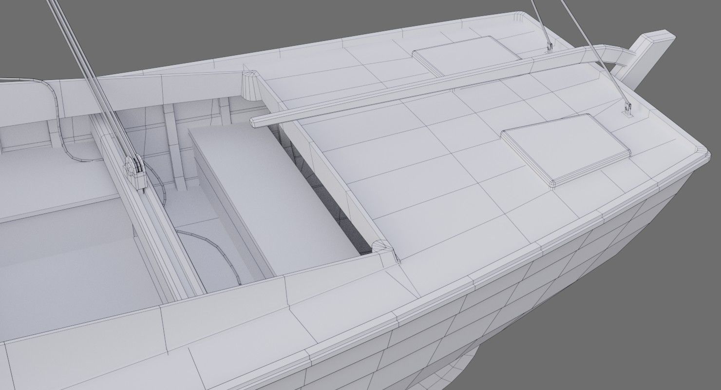 Sailboat 1A Low-poly 3D model_17