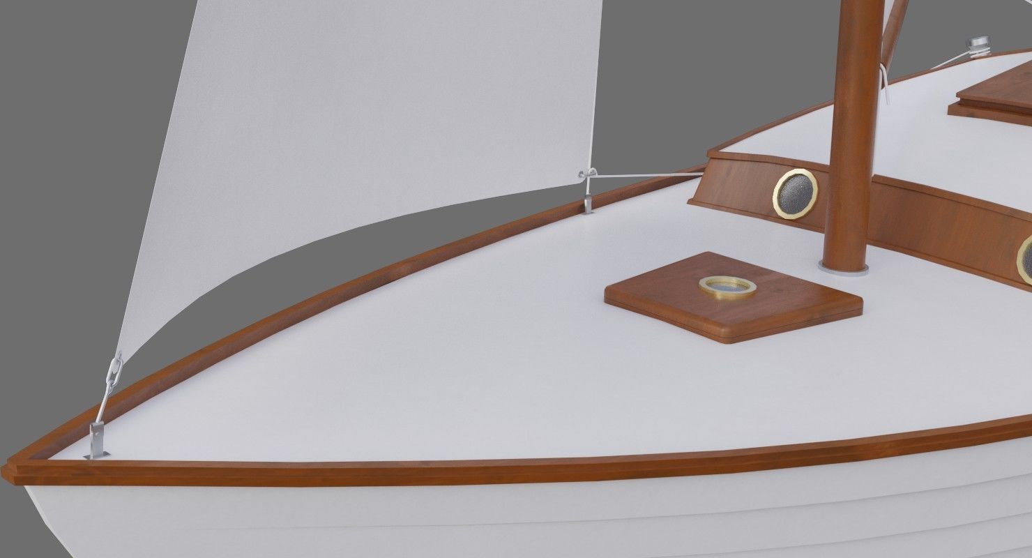 Sailboat 1A Low-poly 3D model_5