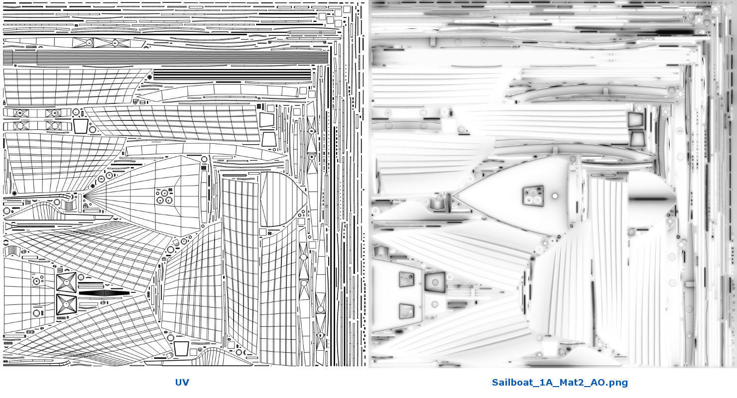 Sailboat 1A Low-poly 3D model_23