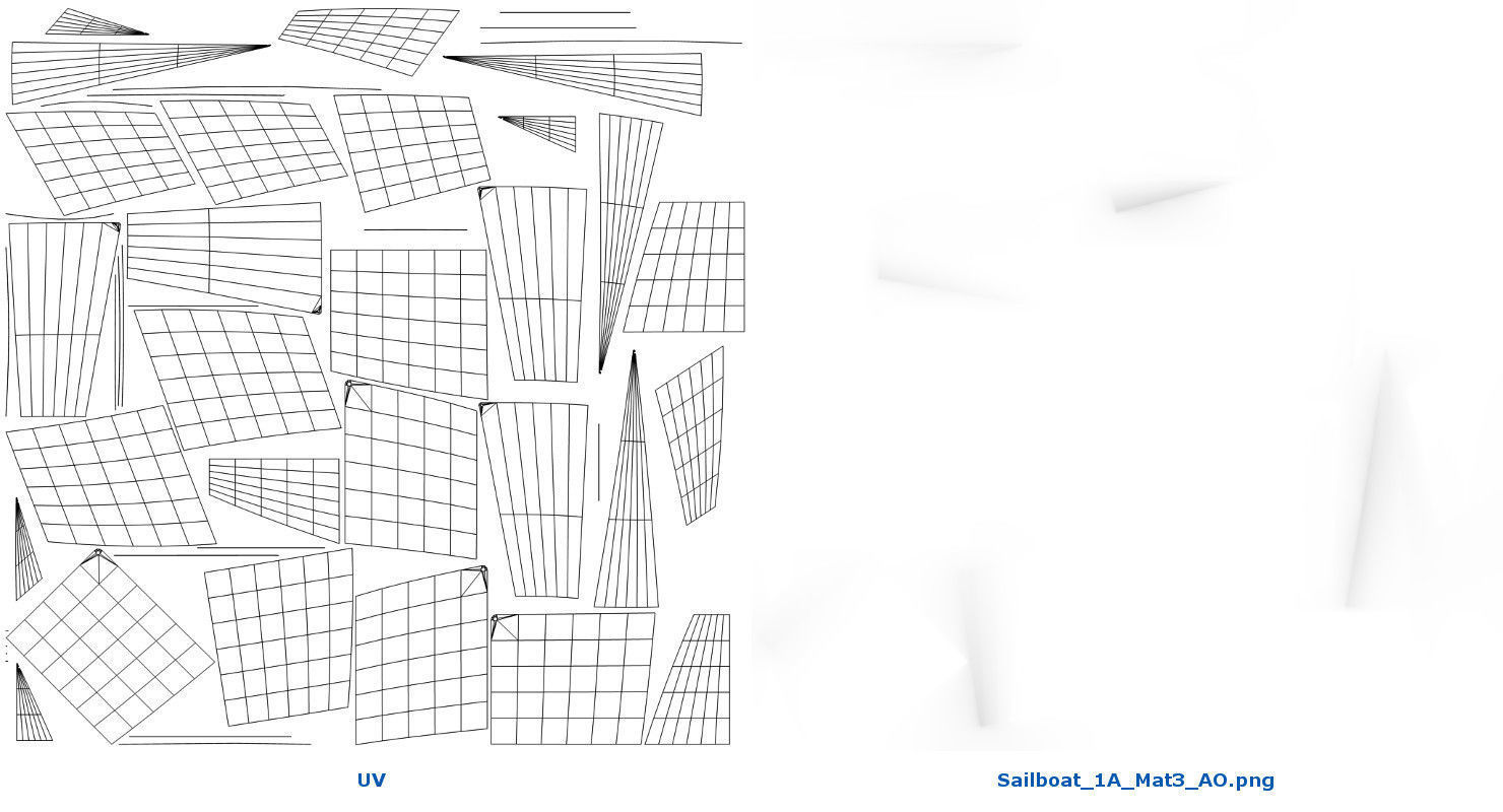 Sailboat 1A Low-poly 3D model_27